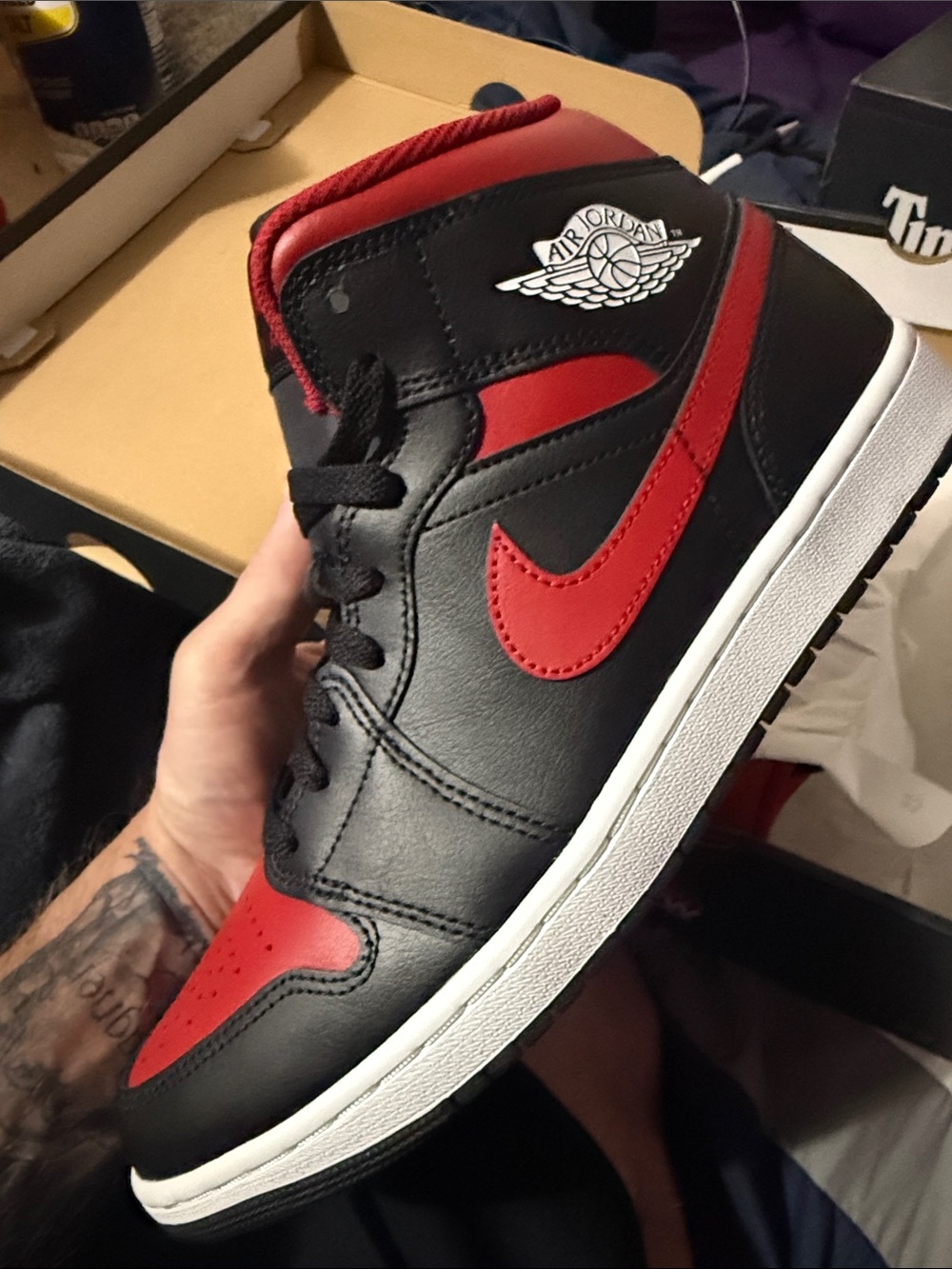 Jordan Men’s High-Top Sneakers — Black & Red